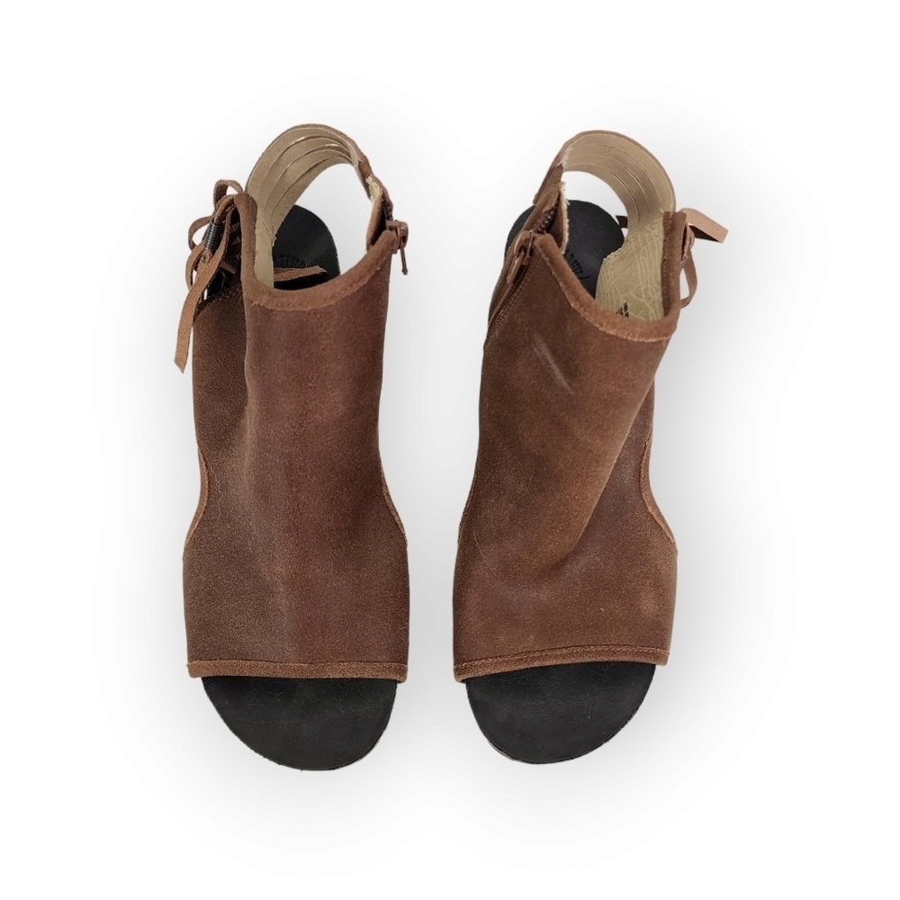 OTBT free spirit heeled open toe fringe bootie 9.5 - Picture 5 of 10